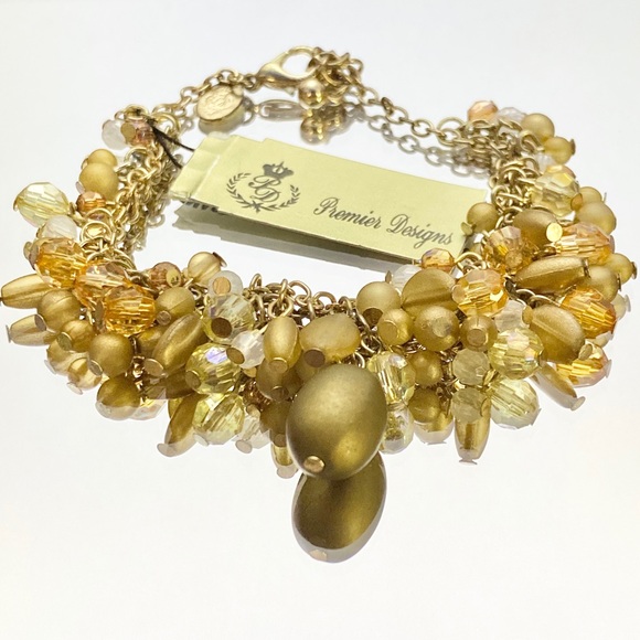 Premier Designs Masterpiece Gold Plated Bracelet - Picture 13 of 13